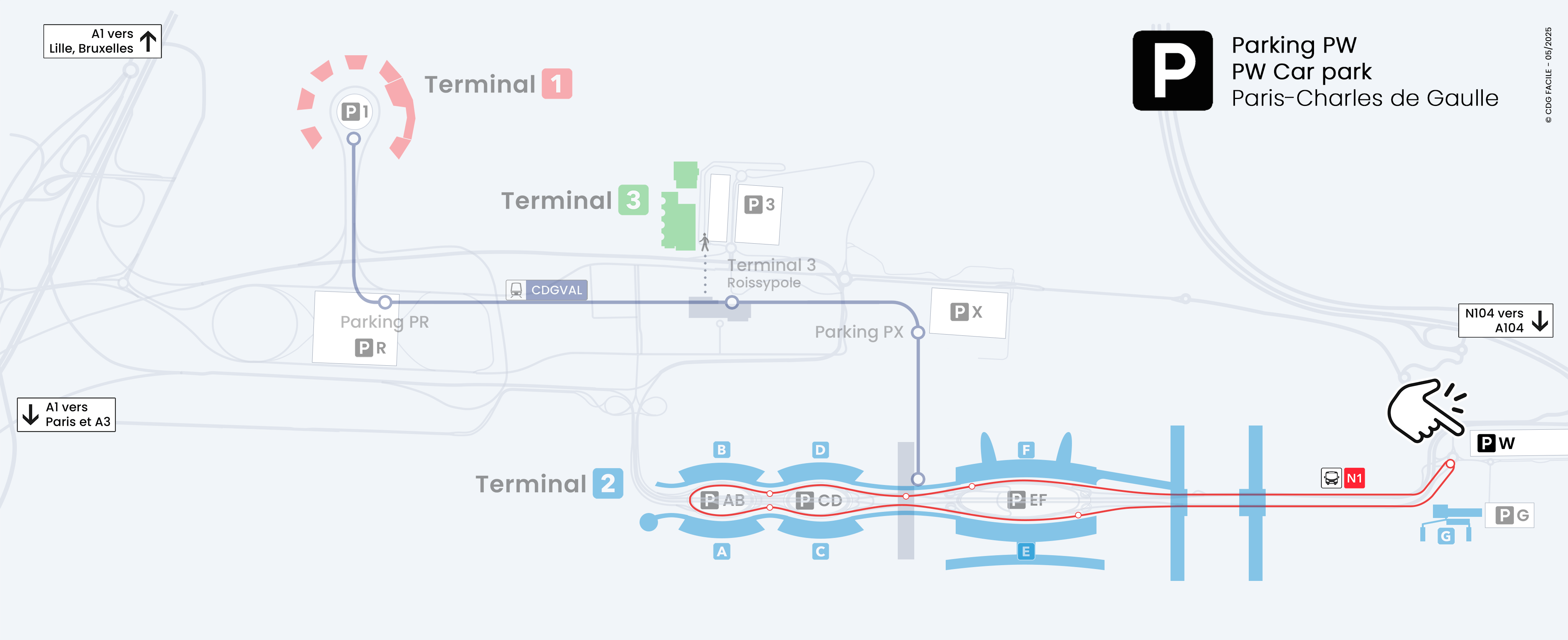 Parking PW Eco AEROPORT CHARLES DE GAULLE Roissy CDG 